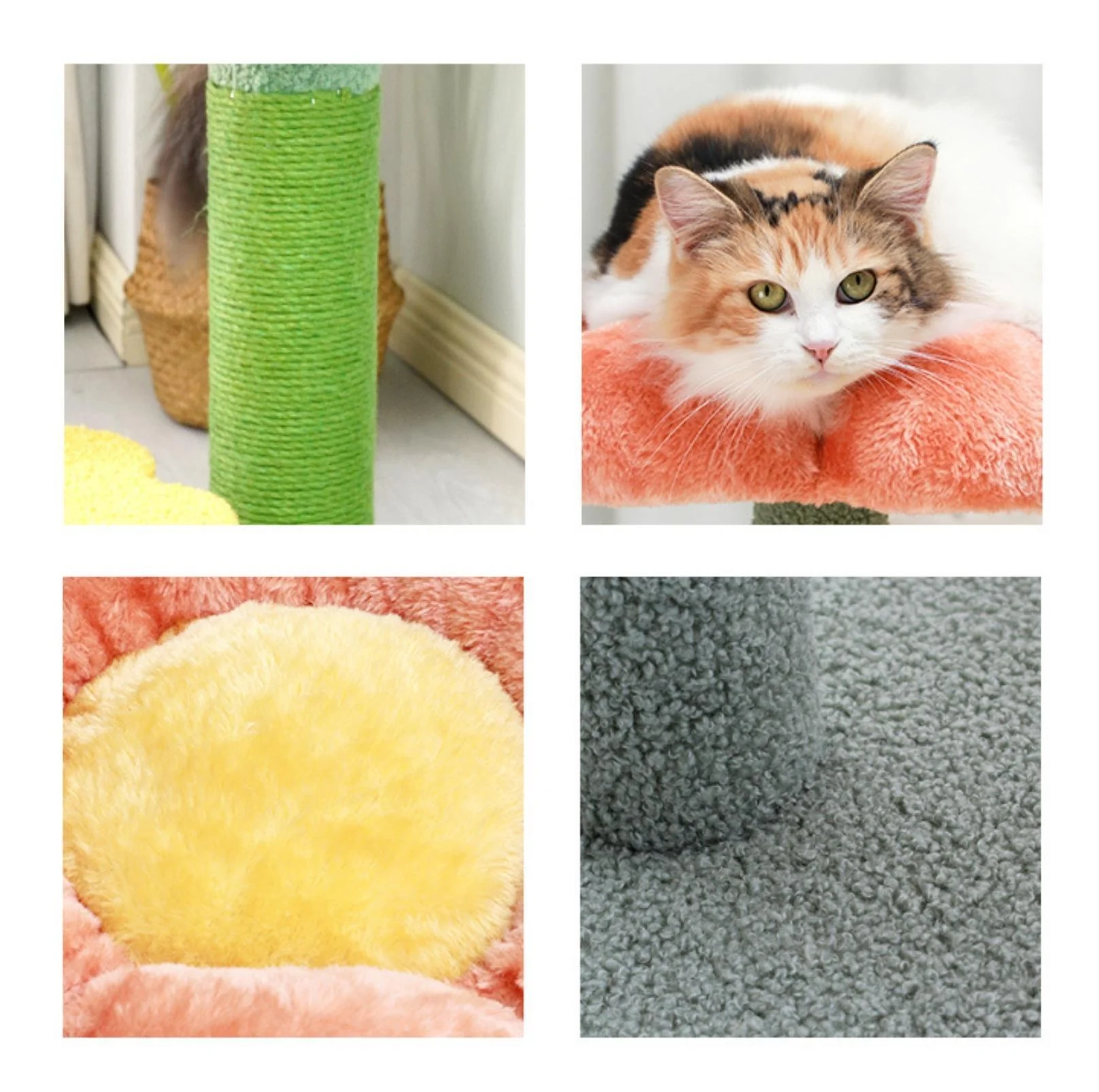 Flower-Styled Cat Tree with Soft Nest & Scratching Posts - Image 12
