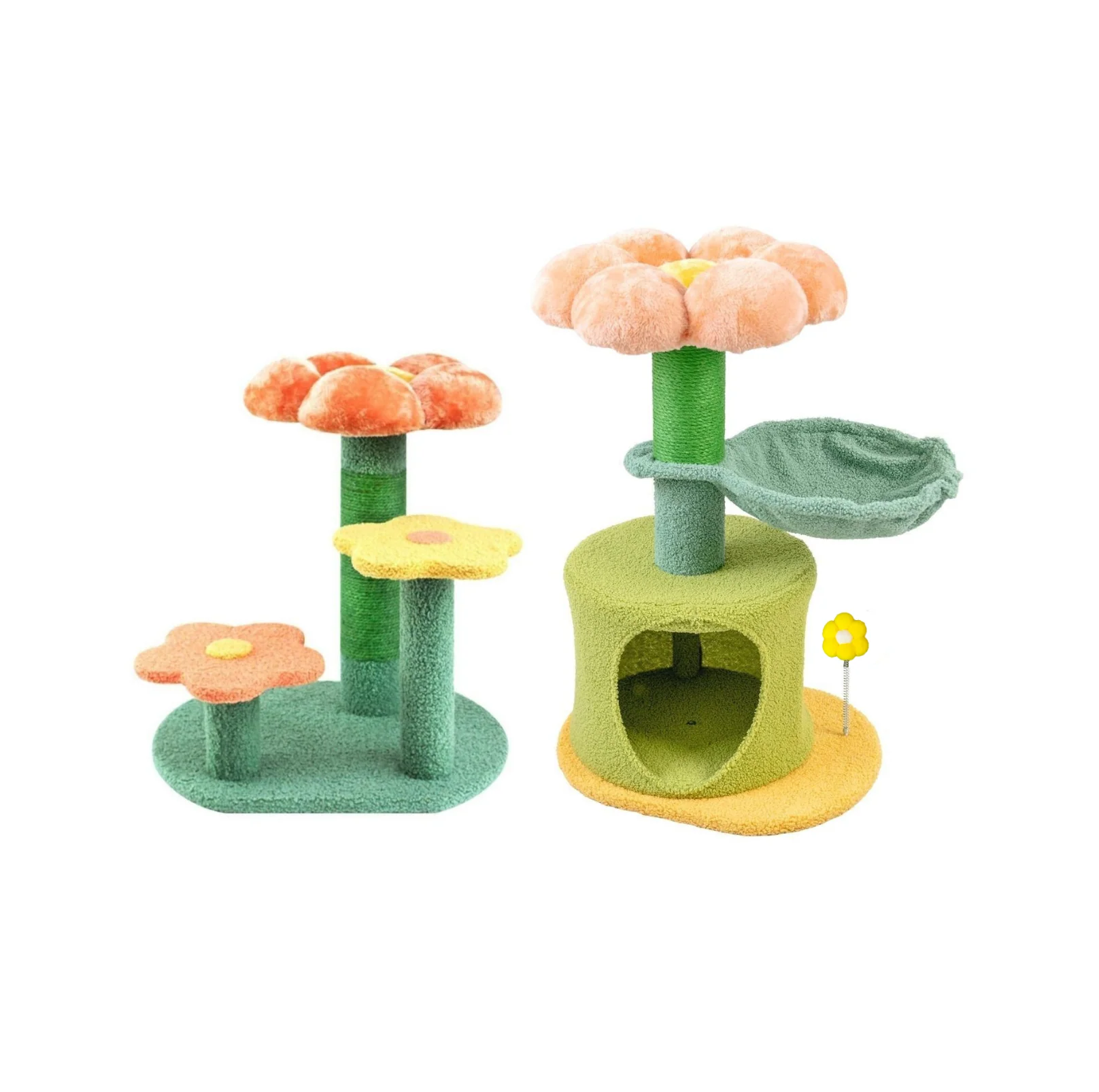 Flower-Styled Cat Tree with Soft Nest & Scratching Posts - Image 13