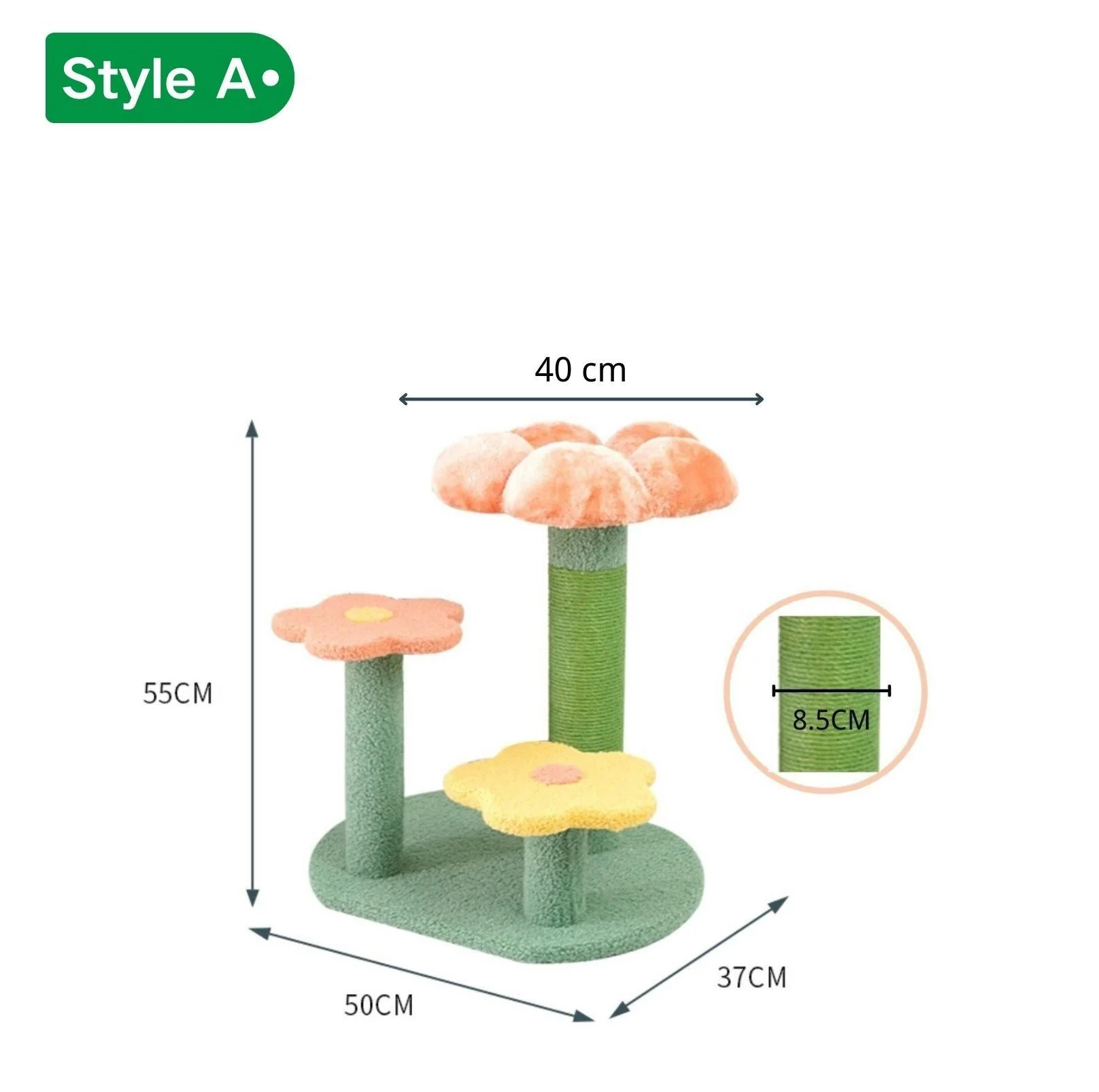 Flower-Styled Cat Tree with Soft Nest & Scratching Posts - Image 8