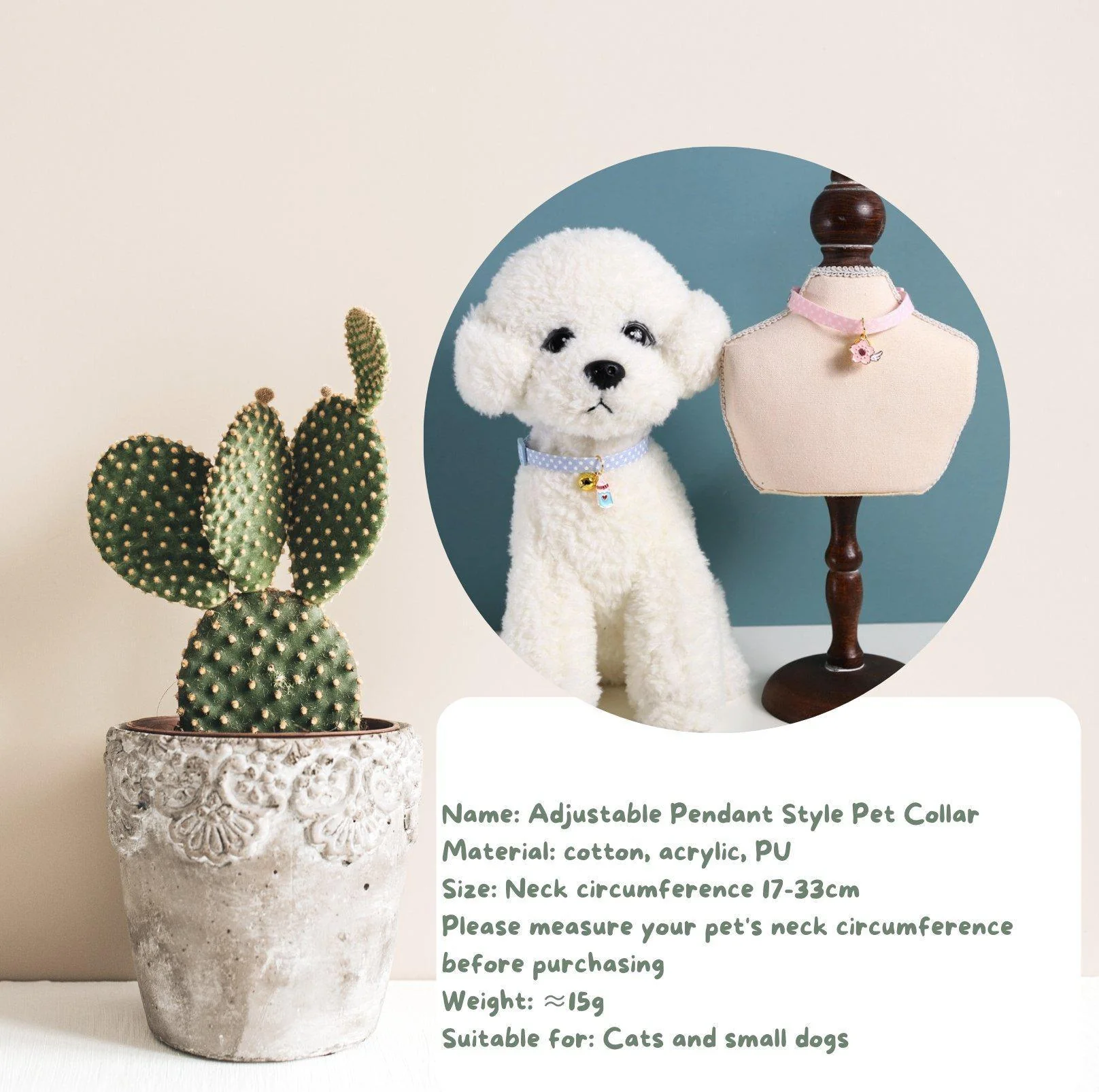 Pendant Style Adjustable Pet Collar - Image 8