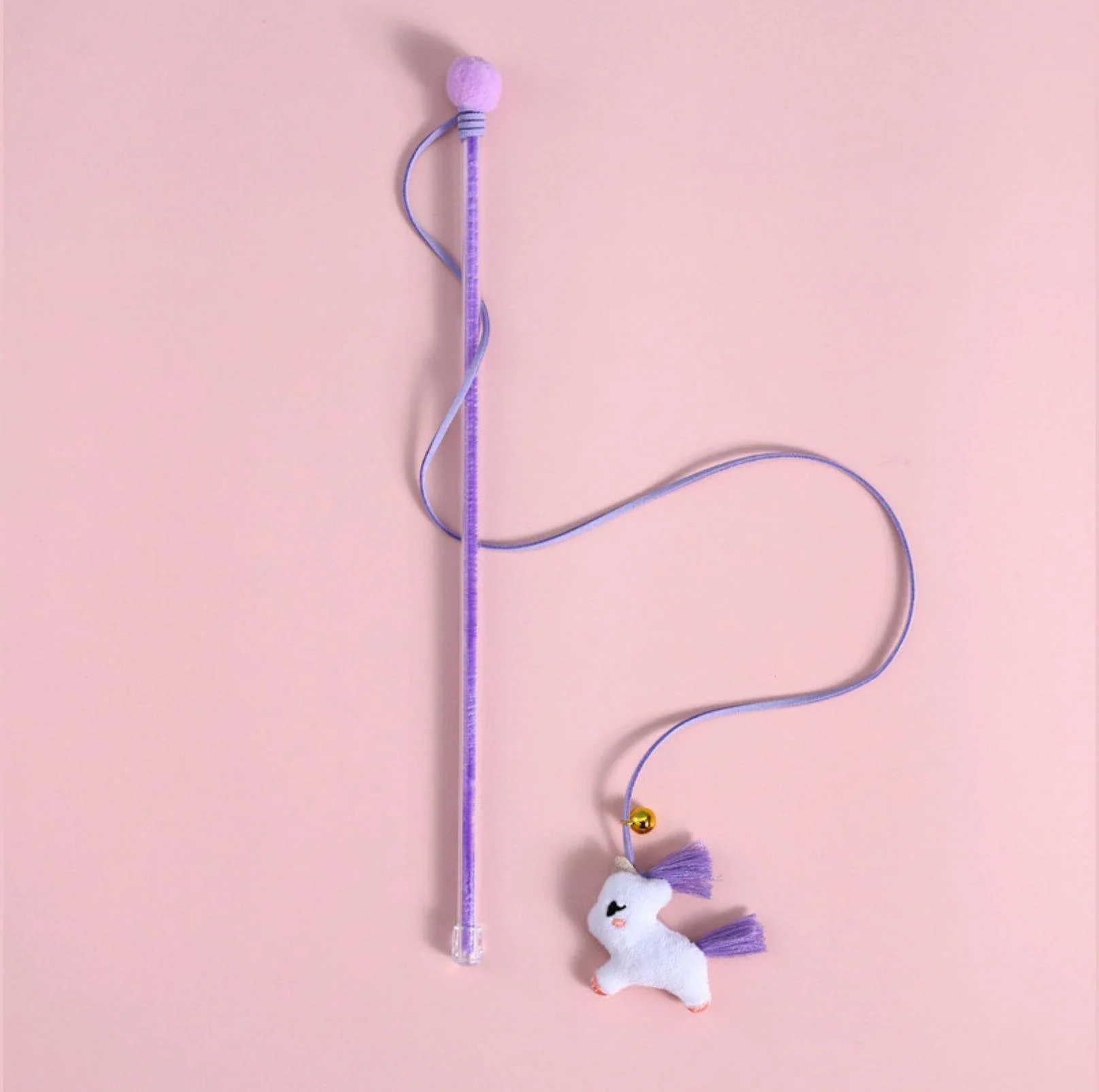 Plush Cat Stick Toys with Bell and Elastic Tassels - Image 6
