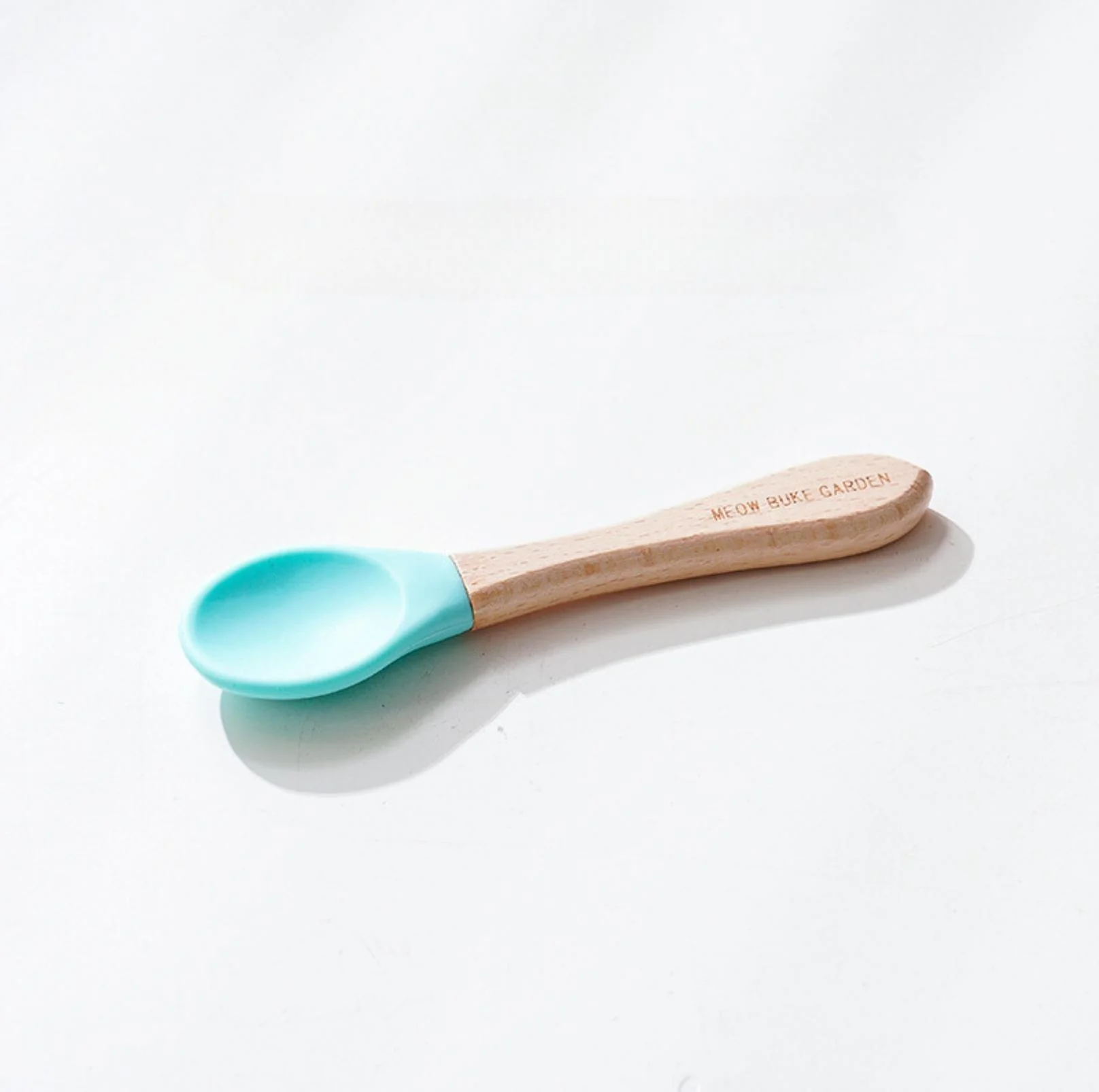 Elegant Baby-Grade Silicone Pet Food Spoon with Wooden Handle - Image 6