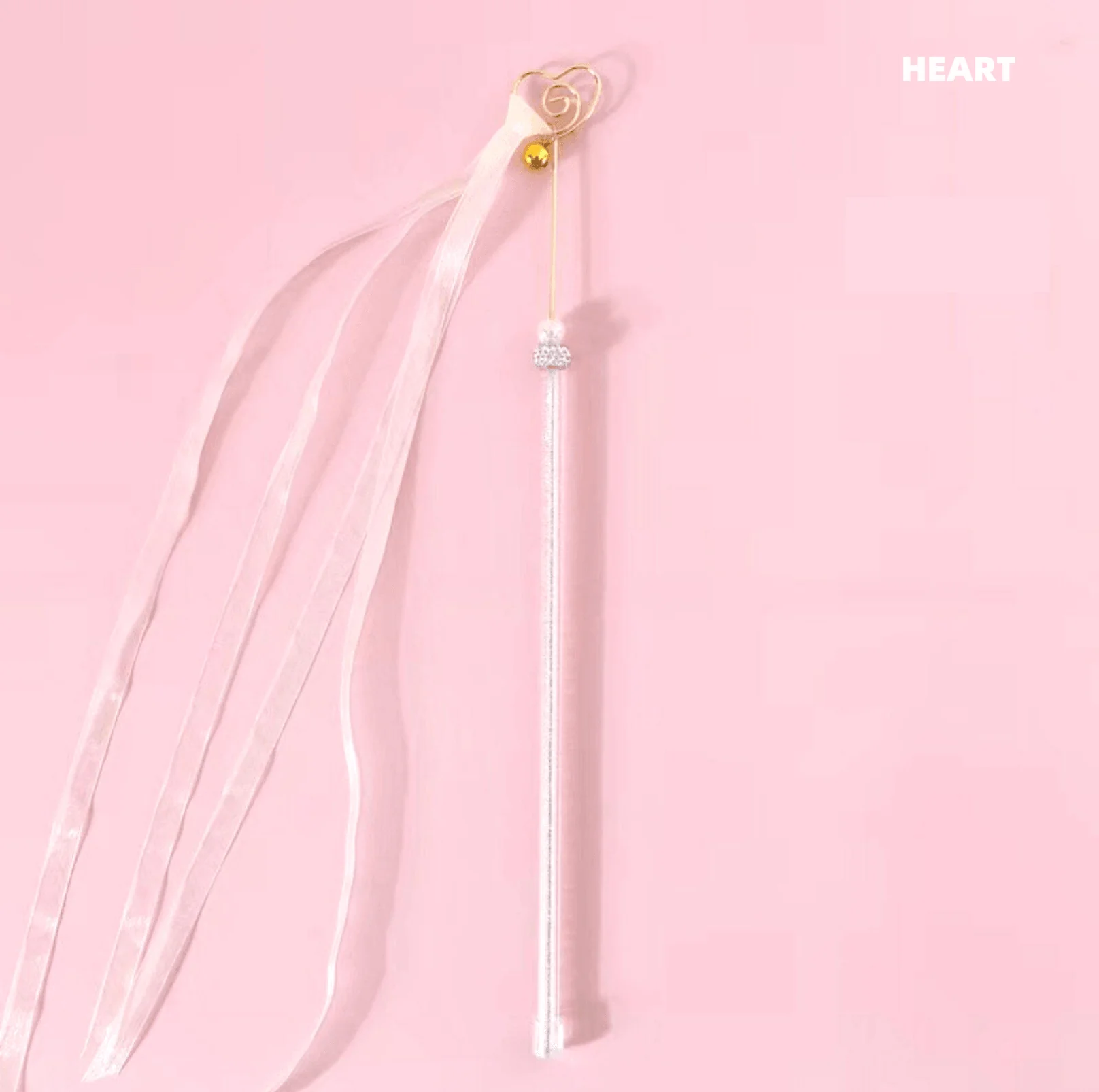 Fairy Ribbon Cat Wand Toy with Bell and Rhinestone - Image 4