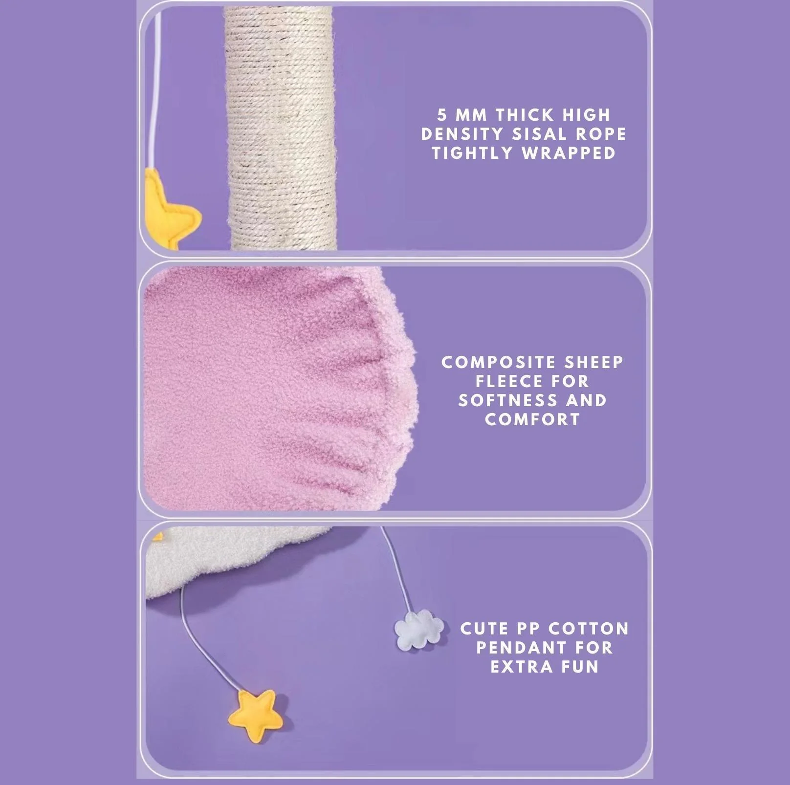 Fantasy Series Climbing Frame Cat Tree - Dreamland (Height 165cm) - Image 6