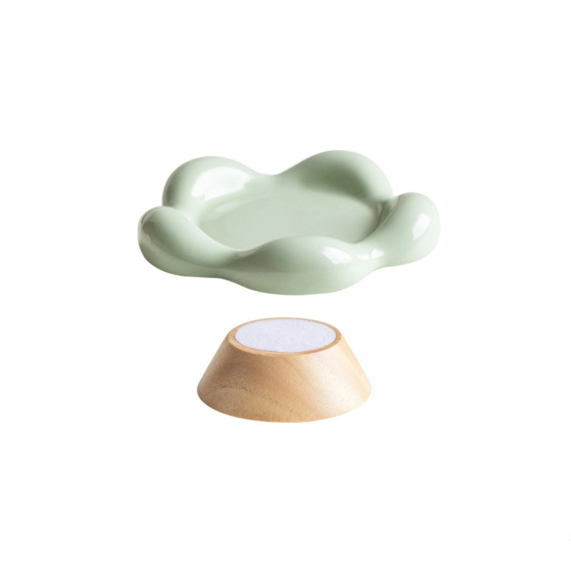 Flower-Shaped Ceramic Pet Food Plate Cat Bowl - Image 11