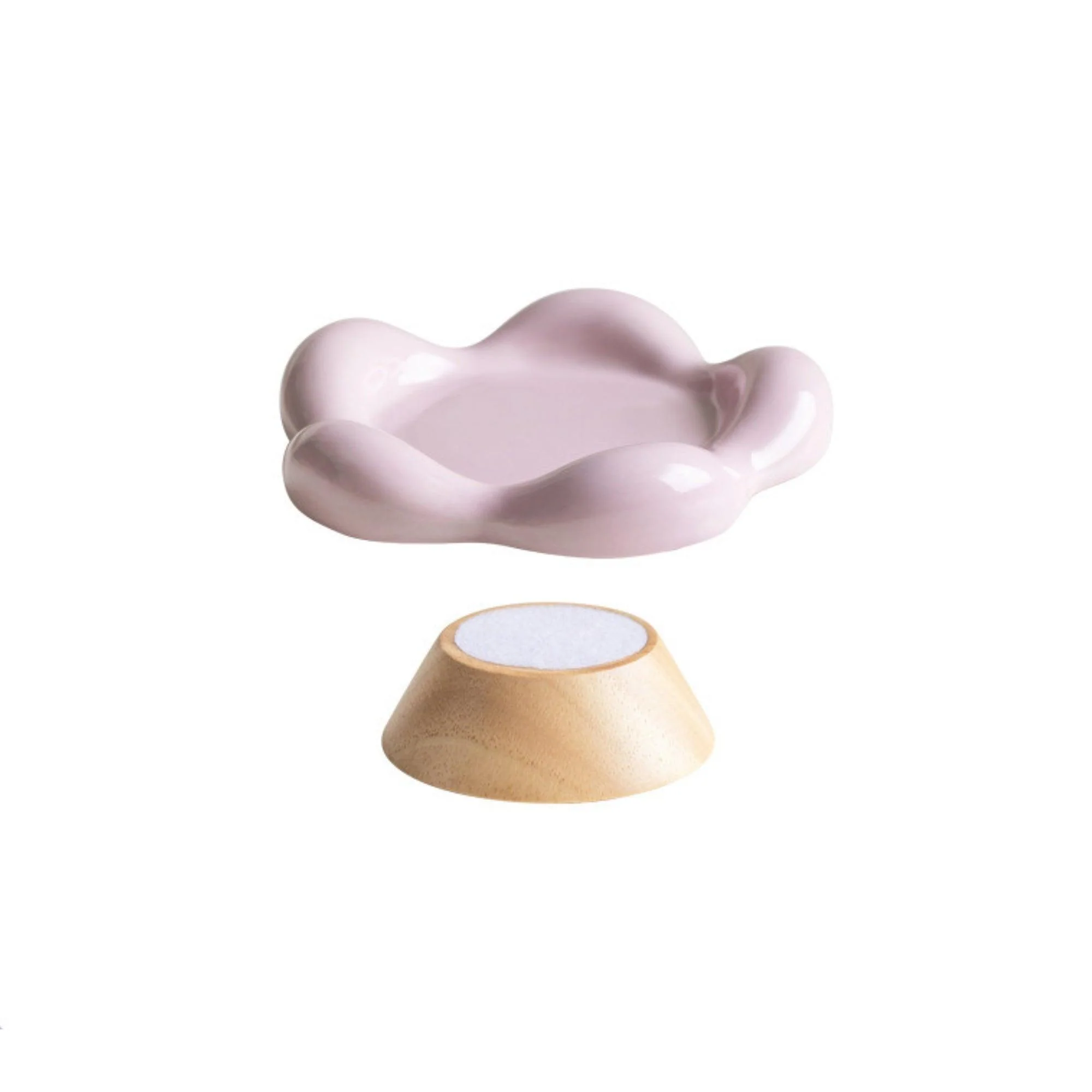 Flower-Shaped Ceramic Pet Food Plate Cat Bowl - Image 12