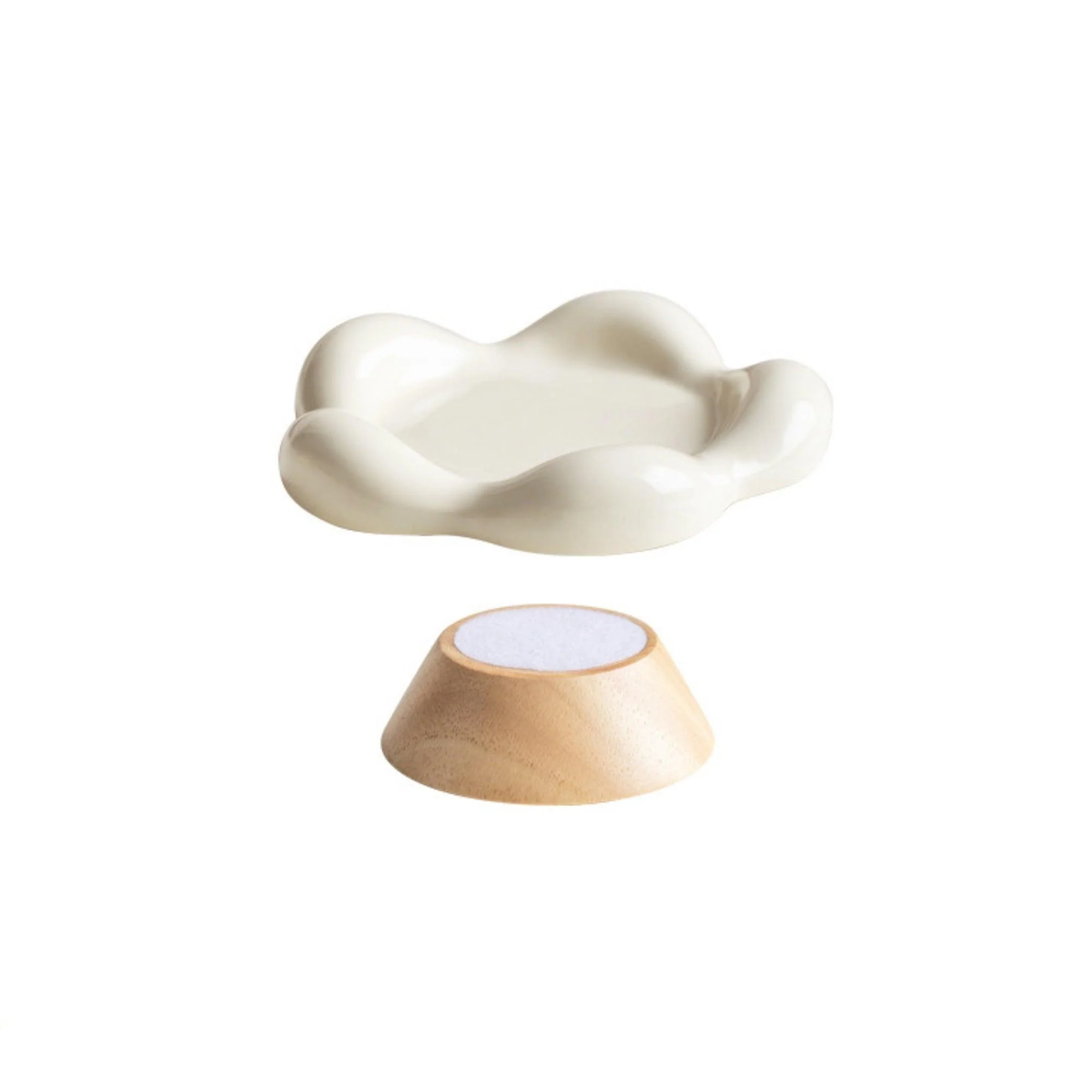 Flower-Shaped Ceramic Pet Food Plate Cat Bowl - Image 13