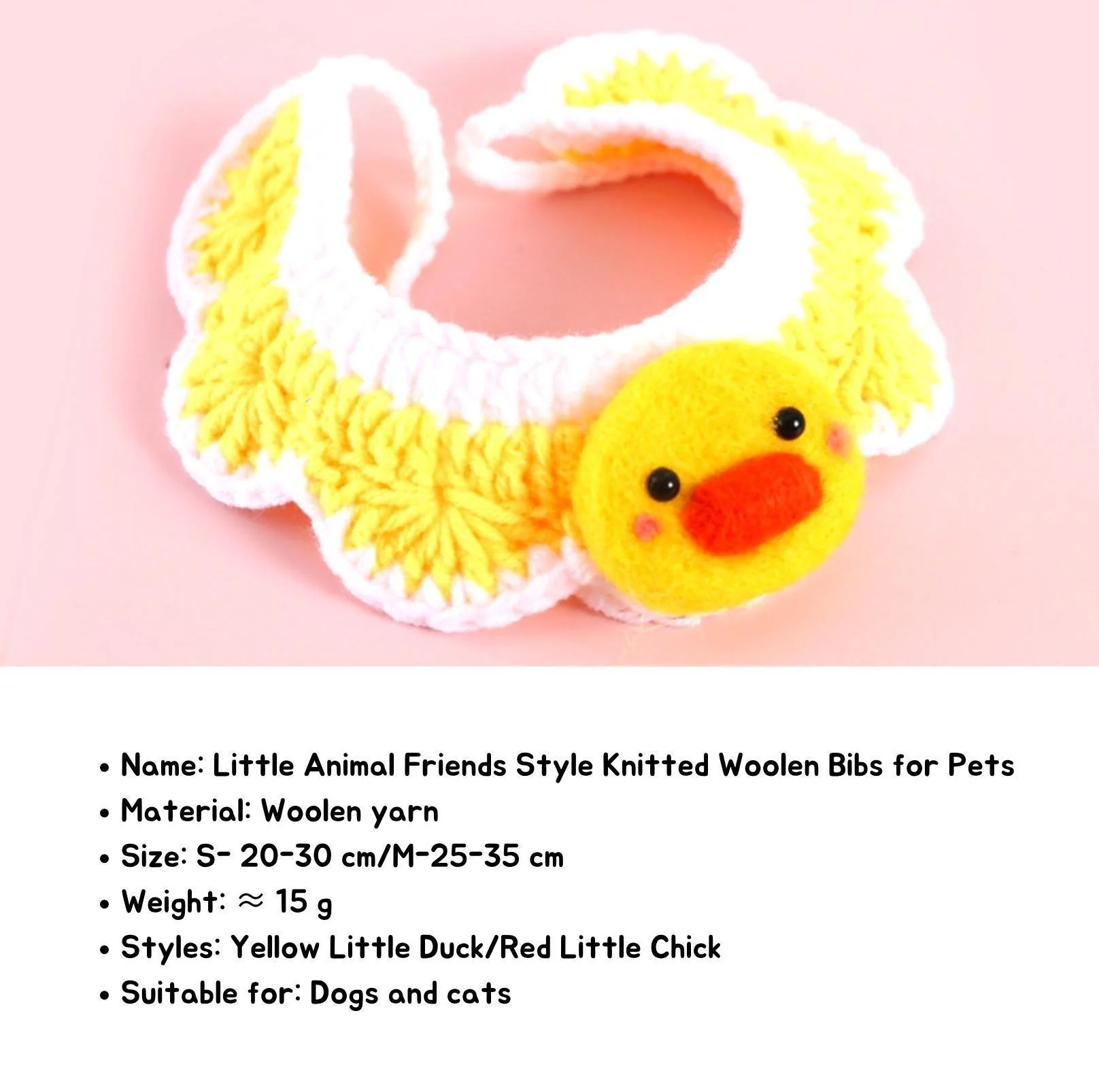 Little Animal Friends Style Knitted Woolen Bibs for Pets - Image 13