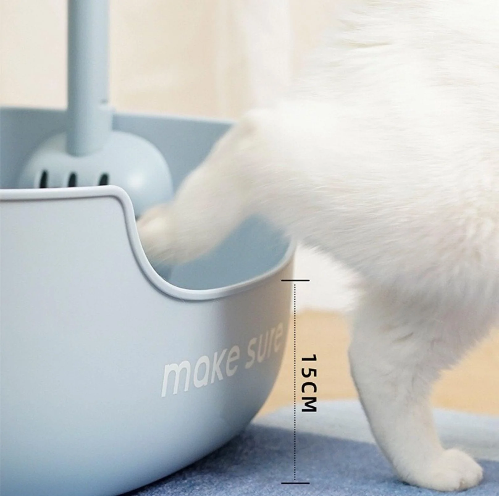 Makesure Open Cat Litter Tray Cat Litter Box (Litter mat included) - Image 10