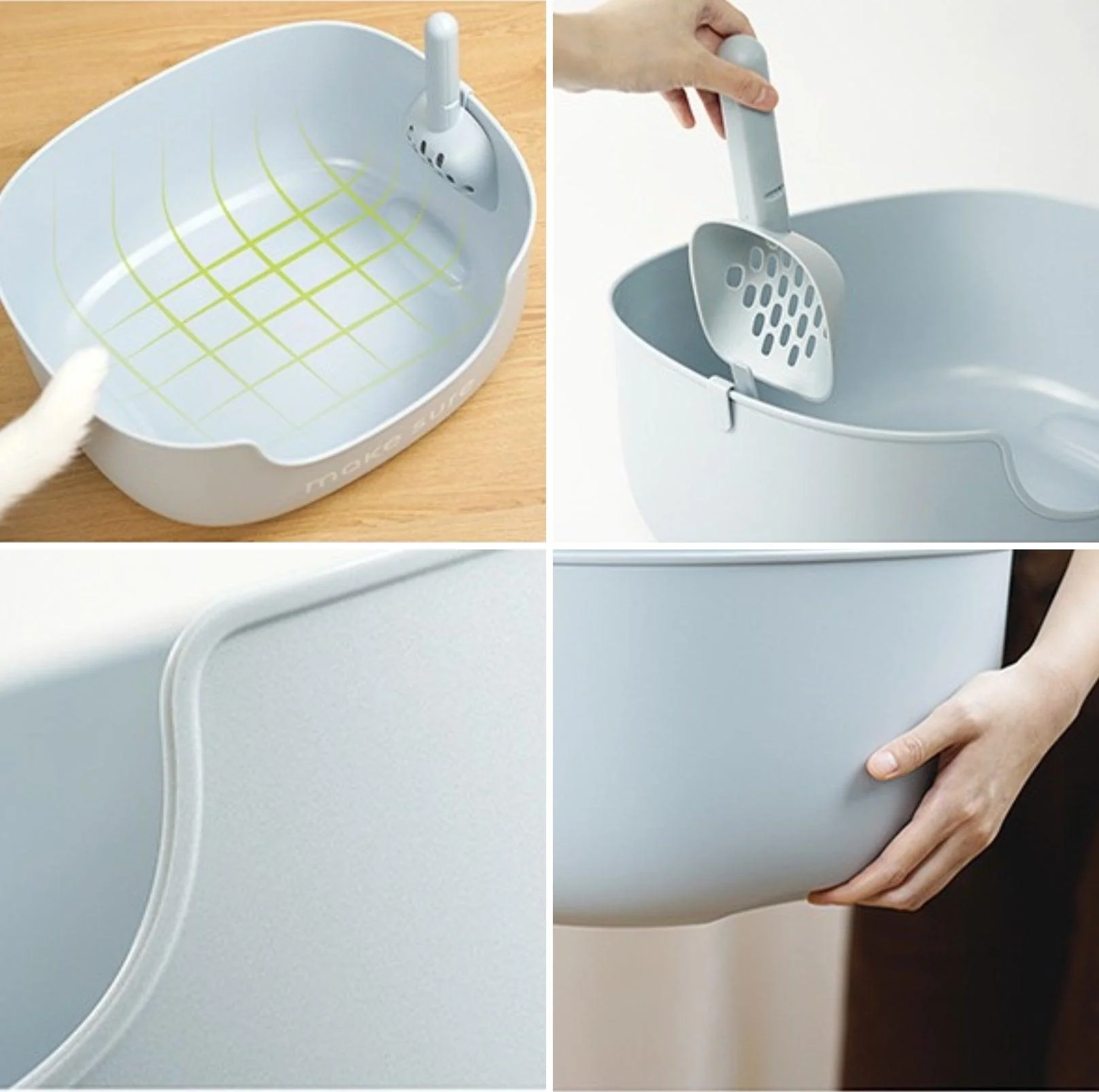 Makesure Open Cat Litter Tray Cat Litter Box (Litter mat included) - Image 11