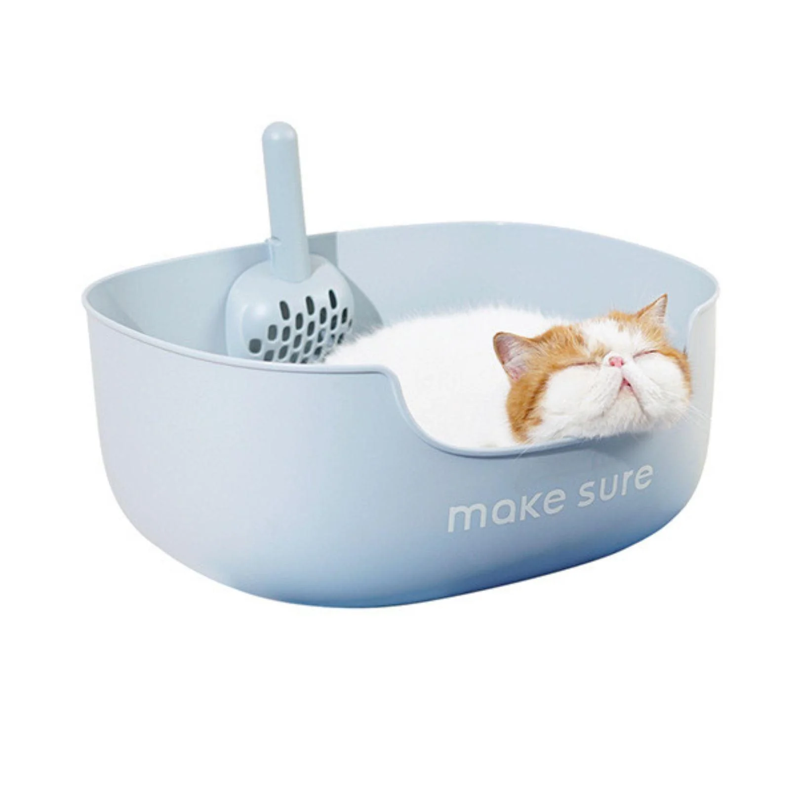 Makesure Open Cat Litter Tray Cat Litter Box (Litter mat included) - Image 5