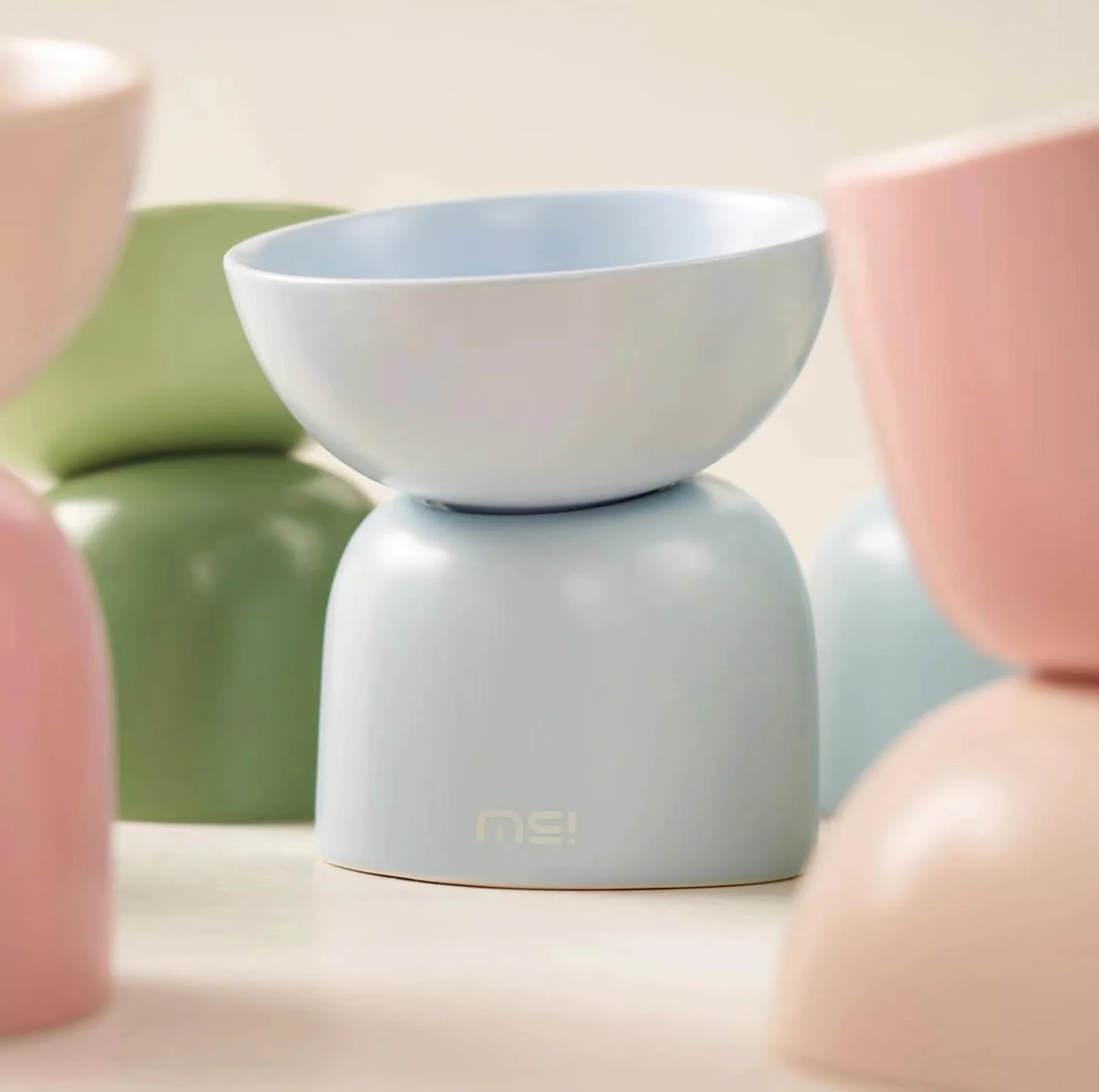 Makesure Sugar Bean Ceramic Double Pet Bowls For Cat and Small Dogs - Image 10