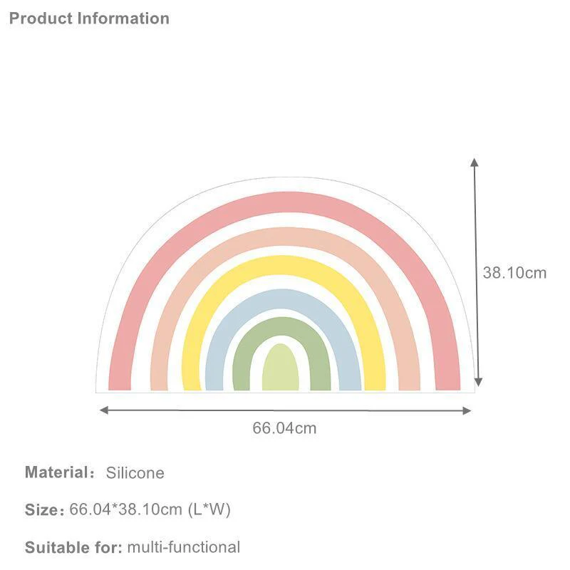 Miaoho Waterproof Rainbow Pet Food Mat - Image 5
