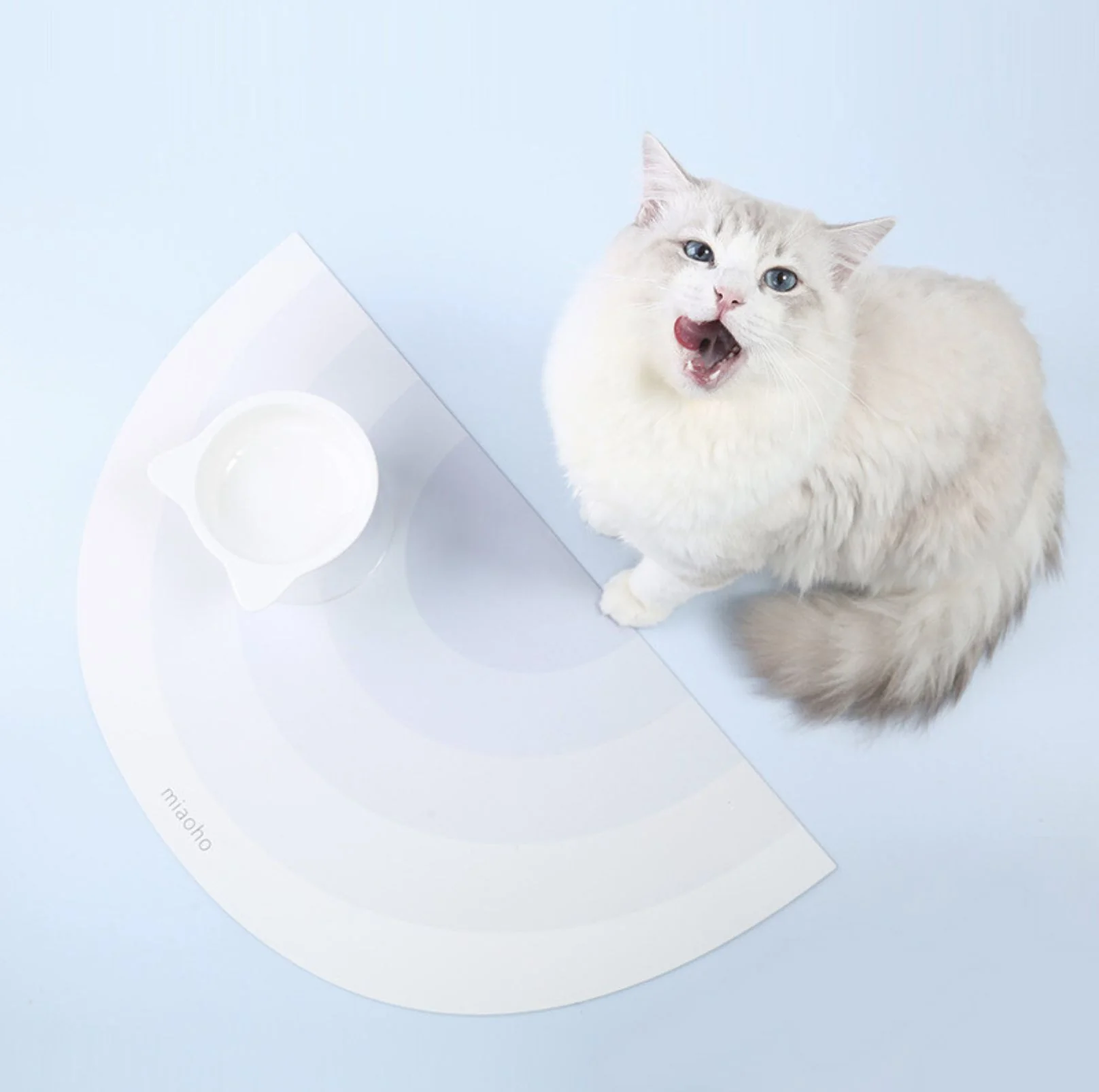 Miaoho Waterproof Semi-Circular Rainbow-Styled Pet Food Mat - Image 8