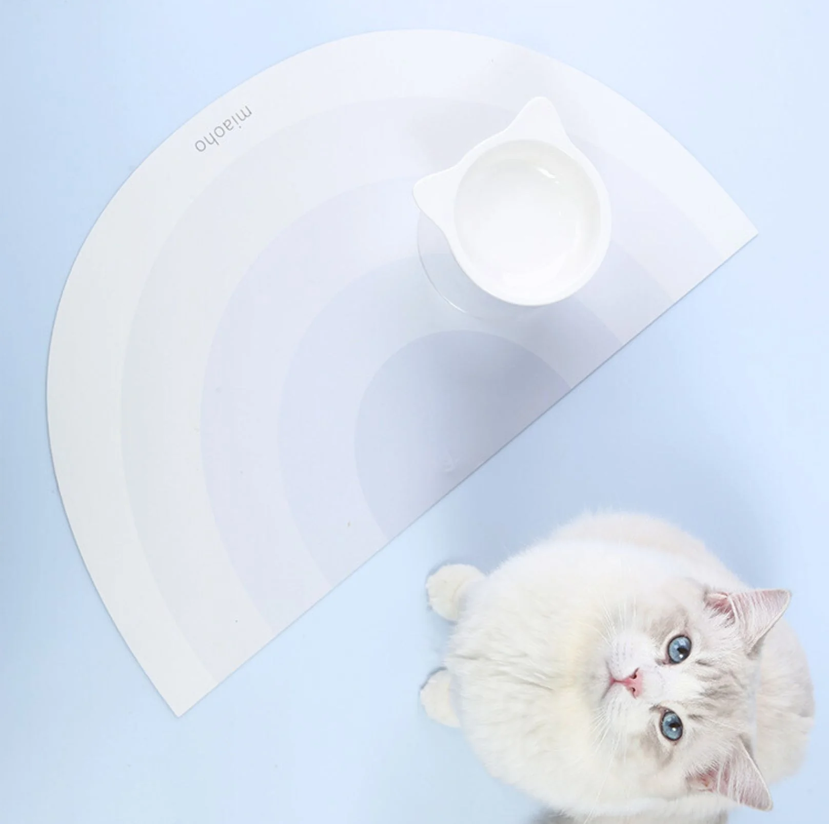 Miaoho Waterproof Semi-Circular Rainbow-Styled Pet Food Mat - Image 9