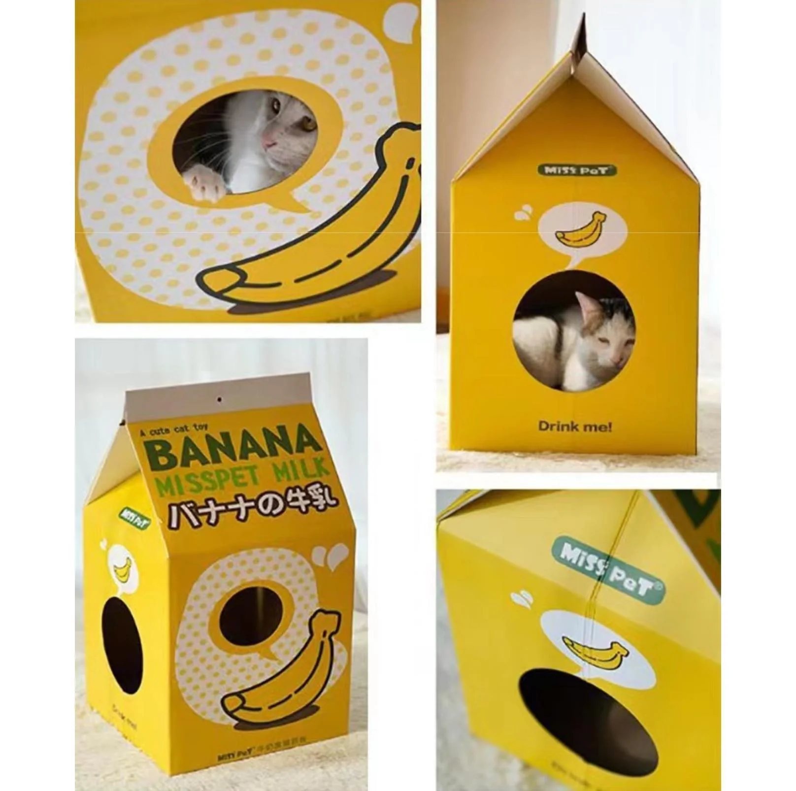 Misspet Milk Box | Cat Scratcher and Nest - Image 5
