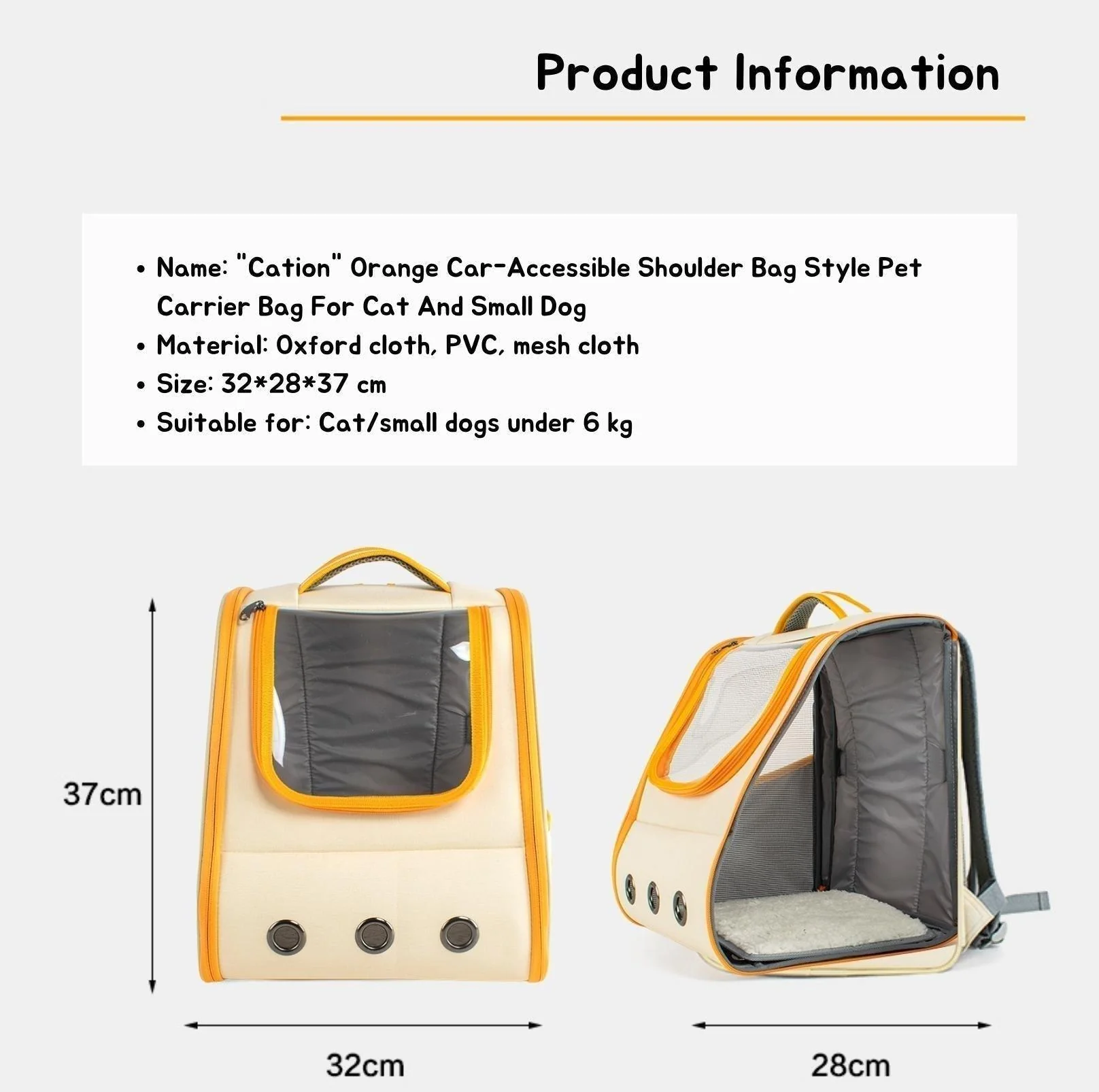 Car-Accessible Shoulder Bag Style Cat Carrier Small Dog Carrier - Image 10