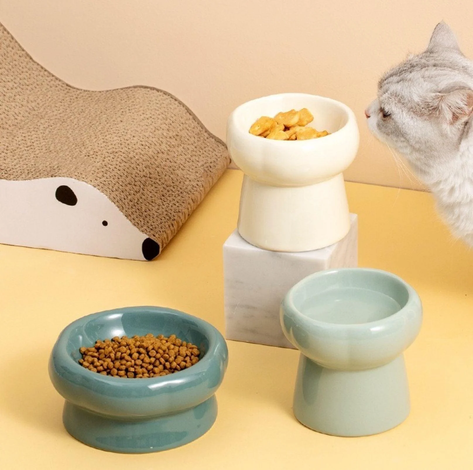Petal Style Ceramic Cat Bowls and Small Dog Bowls - Image 18
