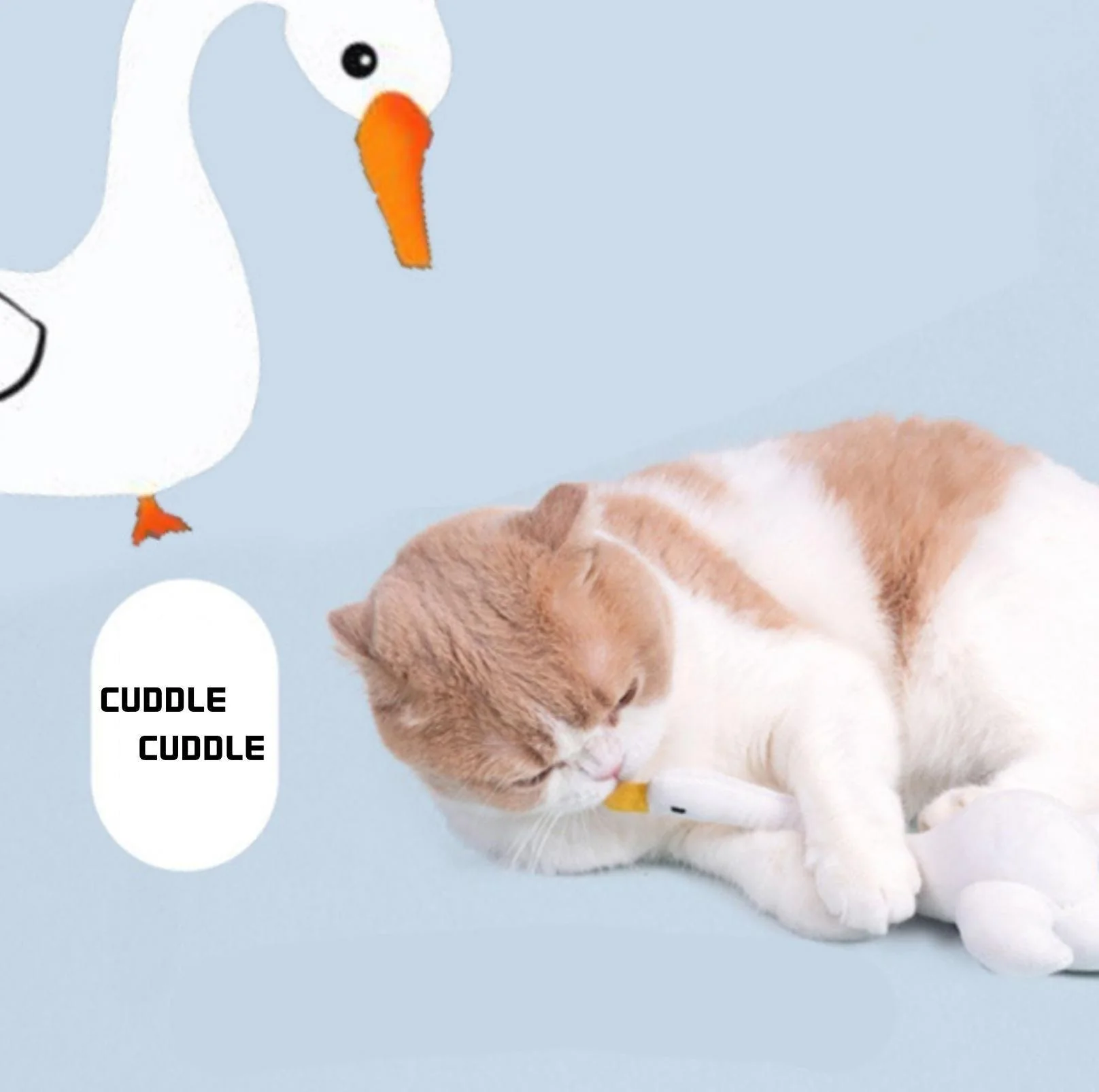 PurLab Cuddle Goose Cat Toy With Catnip - Image 3
