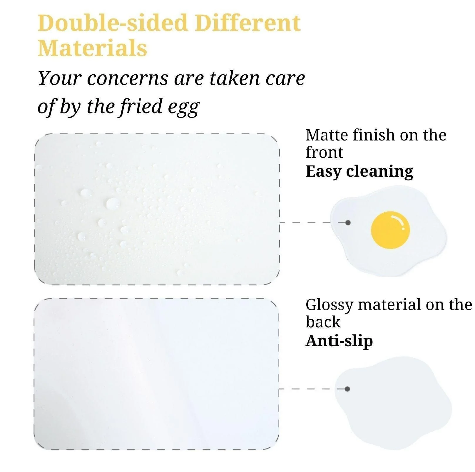 PurLab Fried Egg Silicone Spill Proof Pet Food Mat - Image 4