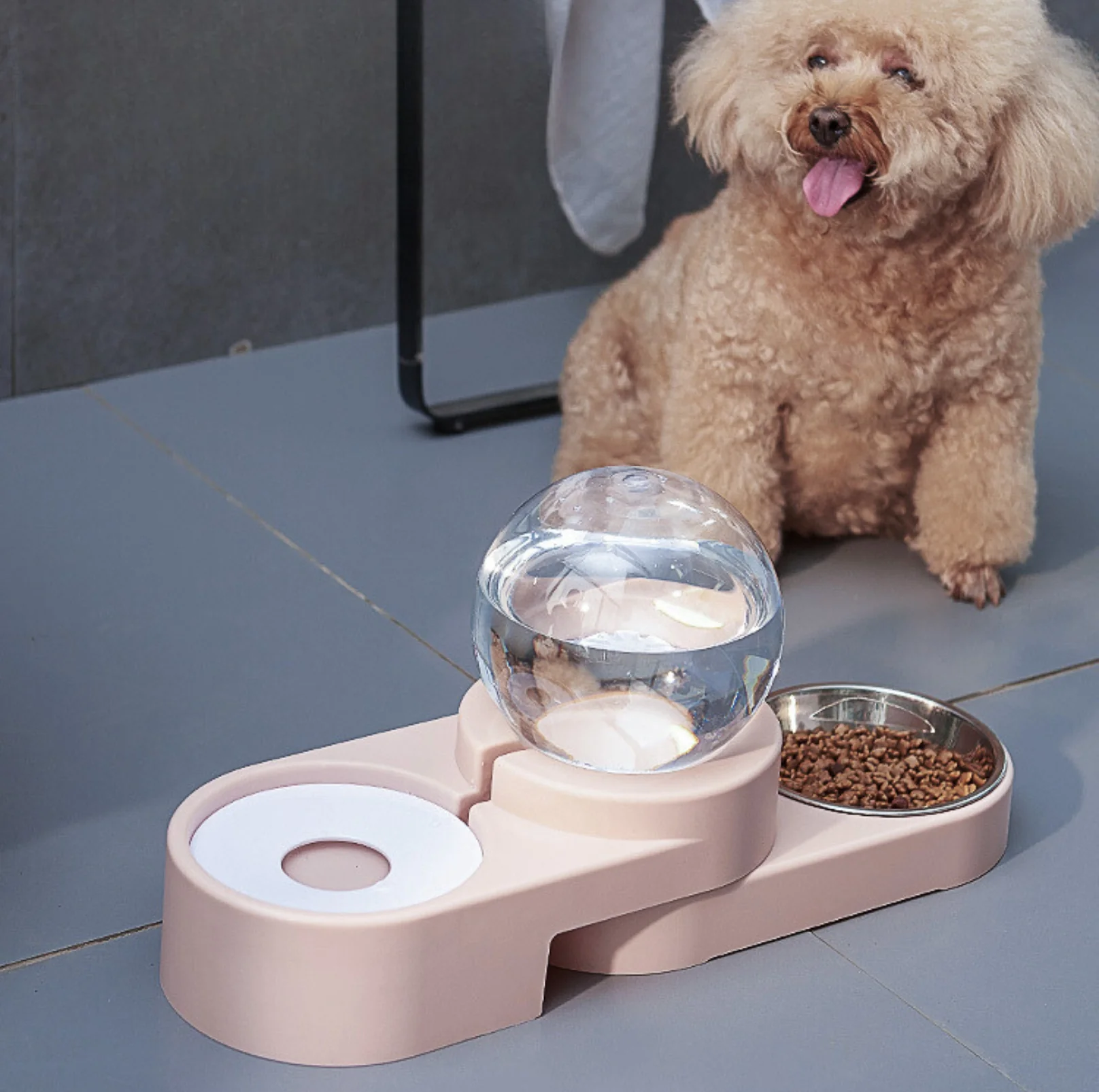 Spherical Double Cat and Small Dog Bowl With Automatic Water Refill - Image 6