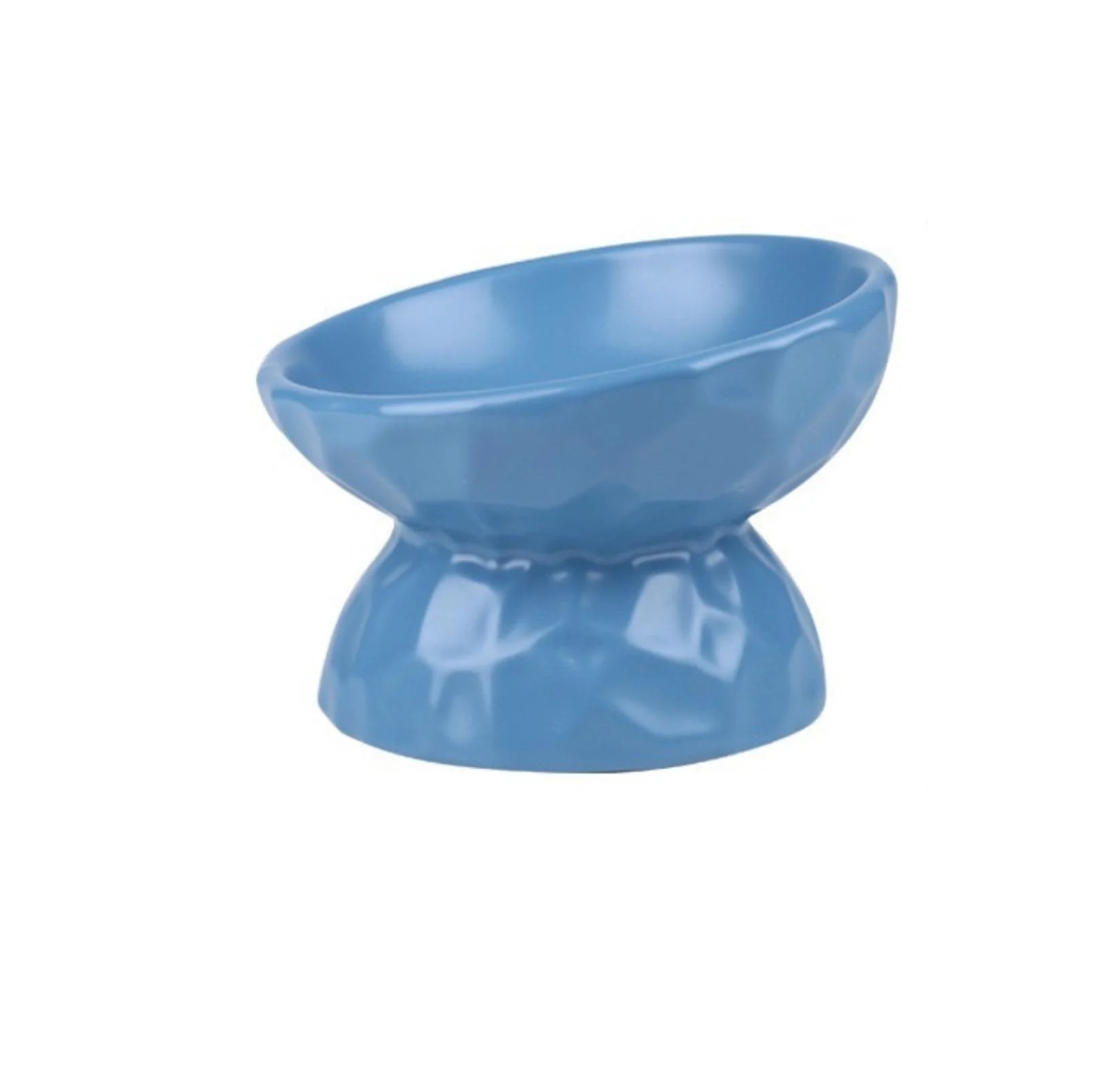 Tilting Ceramic Cat Bowls With Uneven Texture - Image 3