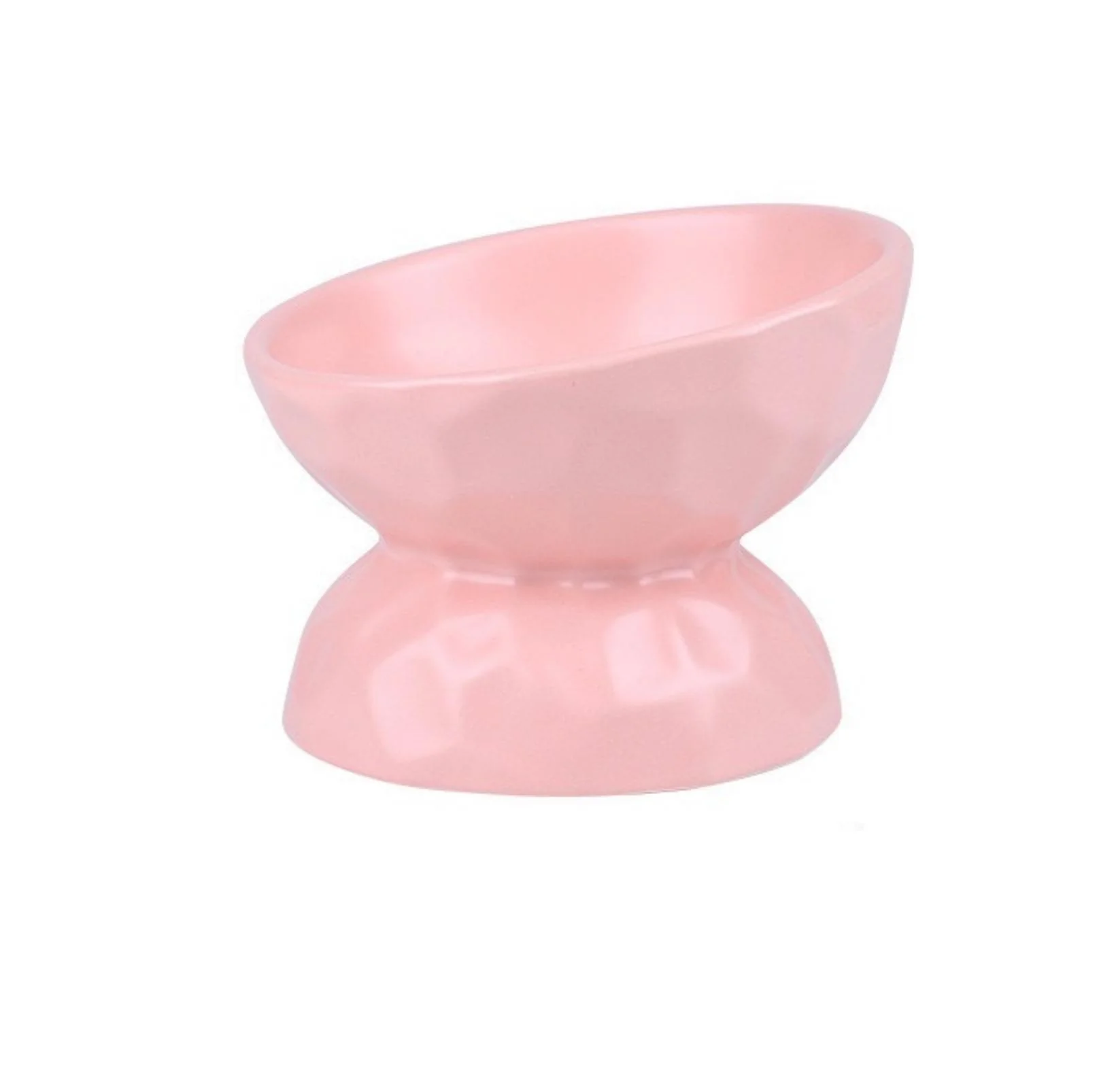 Tilting Ceramic Cat Bowls With Uneven Texture - Image 4