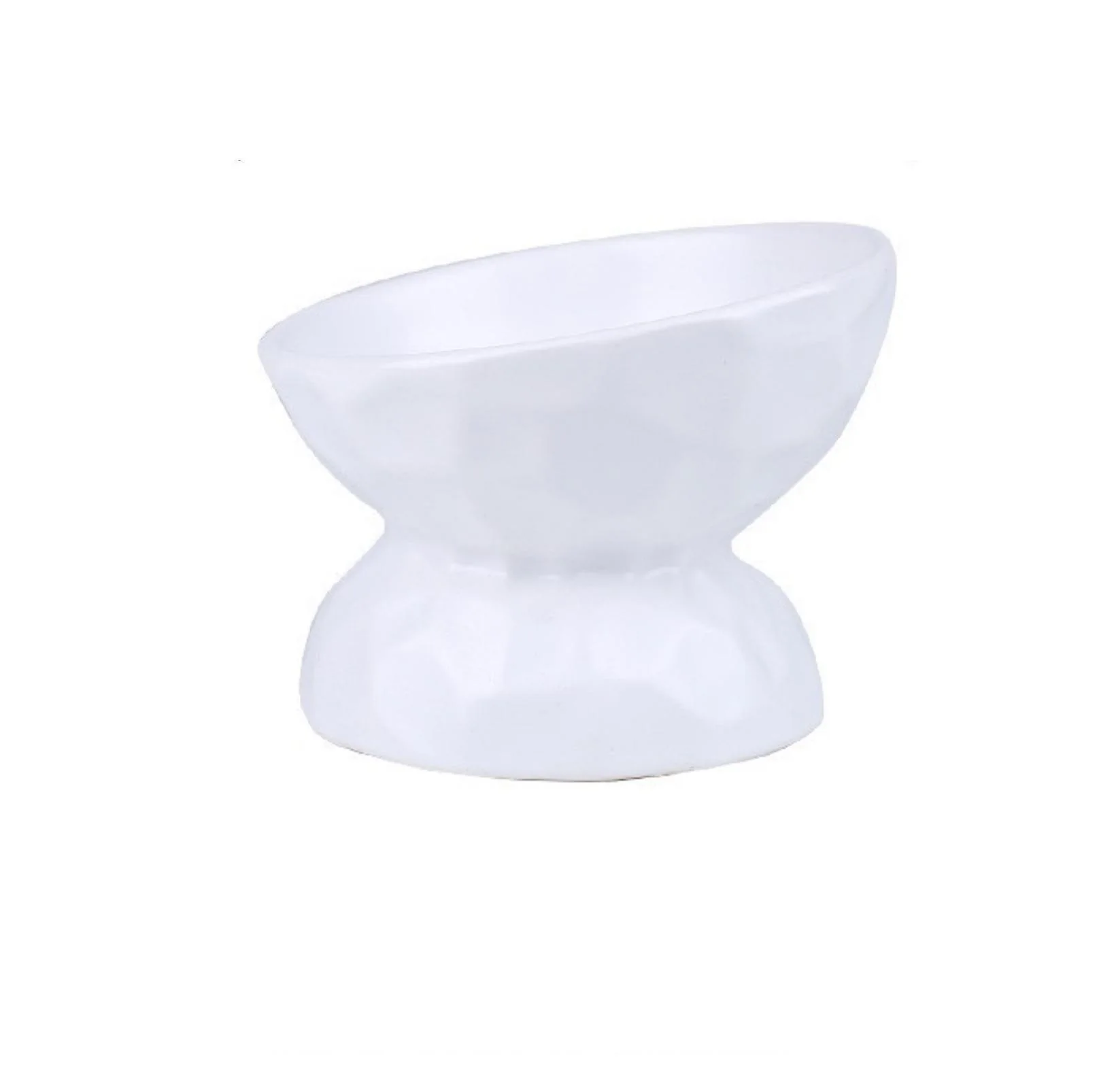 Tilting Ceramic Cat Bowls With Uneven Texture - Image 5