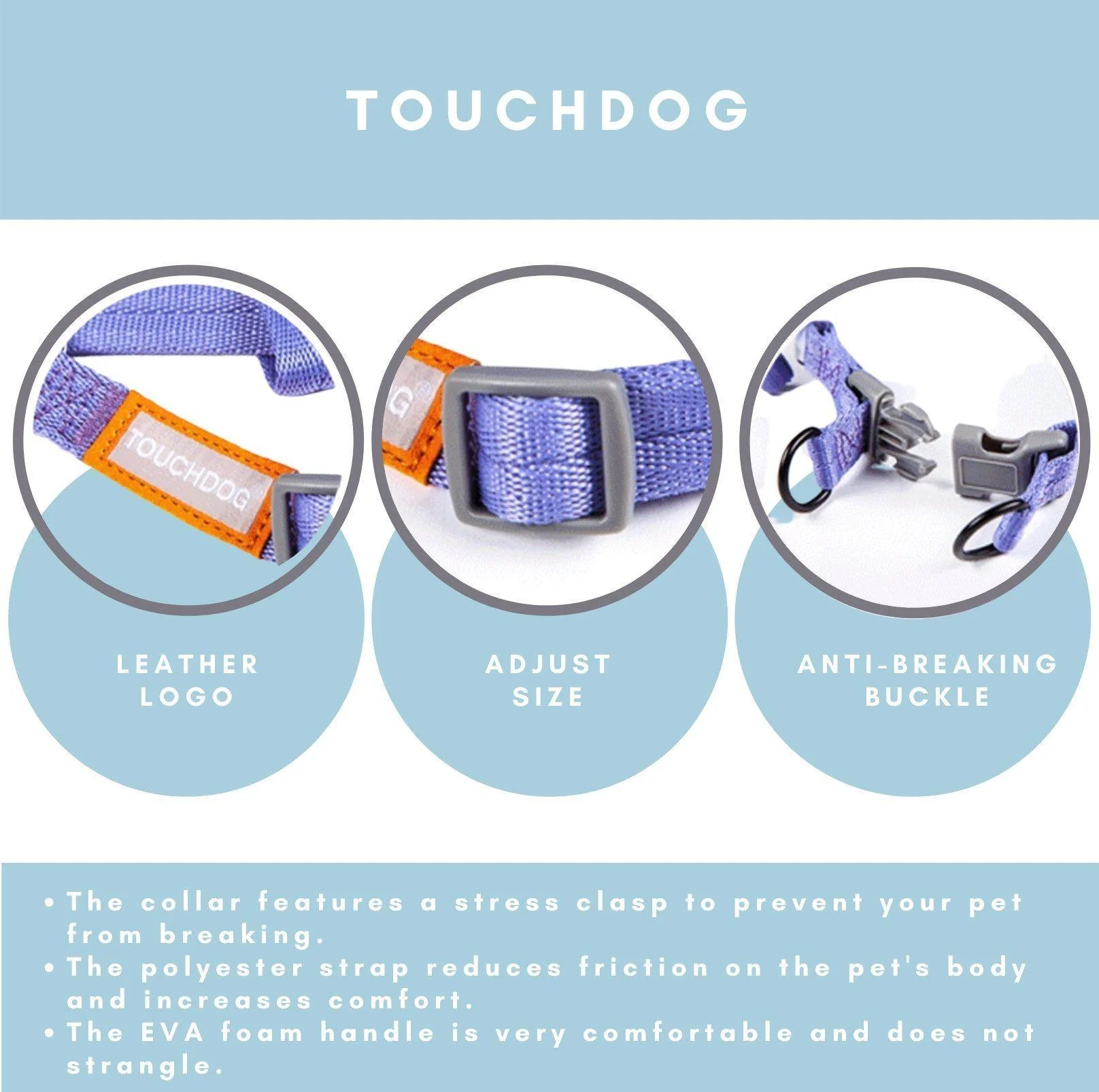 Touchdog Macaroon Colour Scheme Pet Leash Set (Leash + Collar) - Image 11